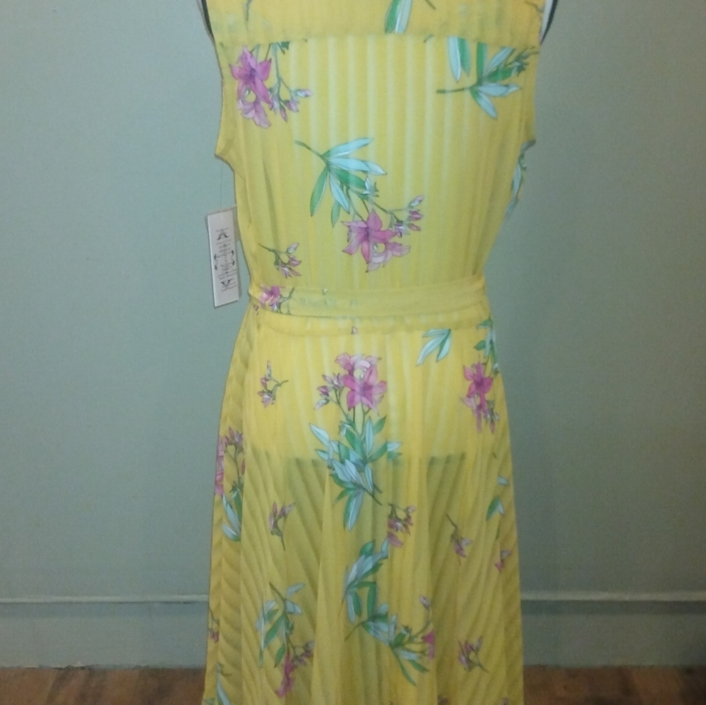 Nanette Lepore Yellow Floral Midi Dress - Picture 3 of 7